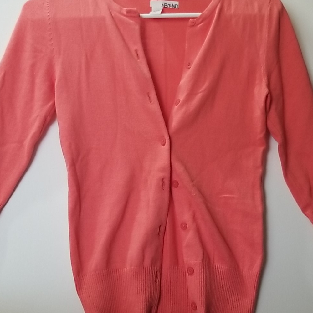 Abound Coral Cardigan S